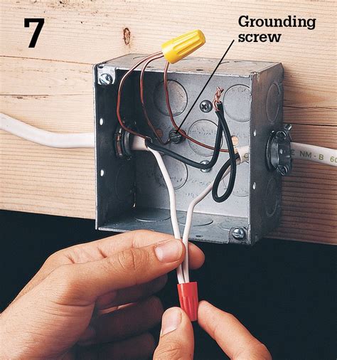 attaching ground wire to metal box|metal box ground wire connection.